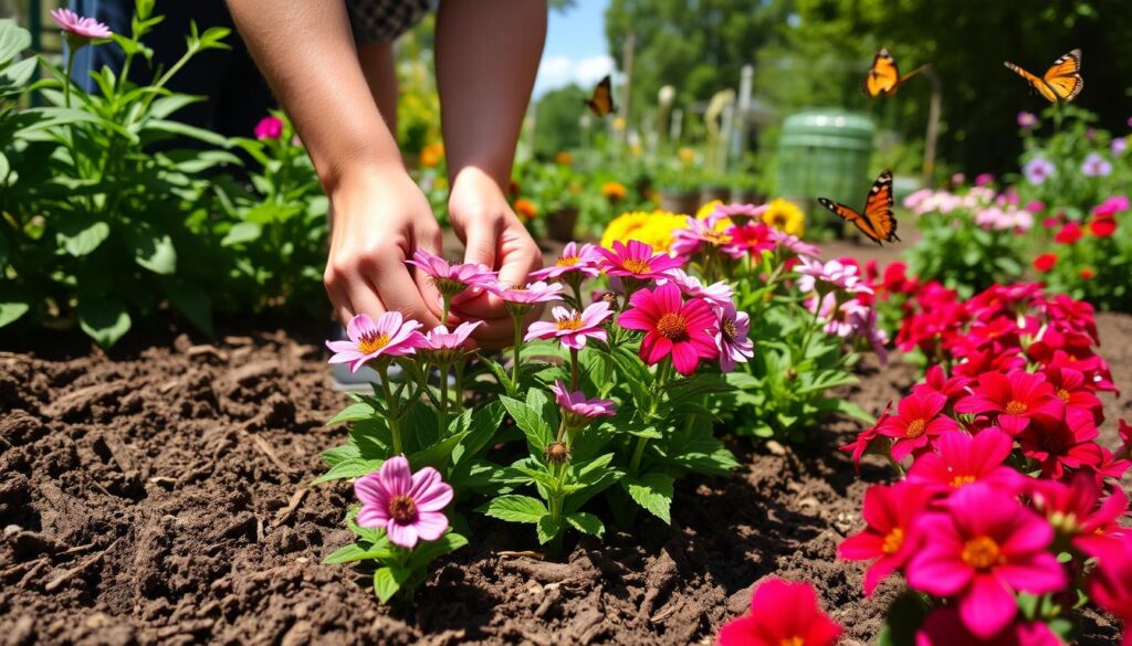 Planting bee balm