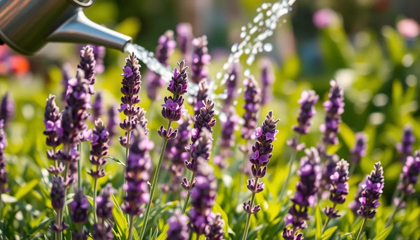 watering Lavender