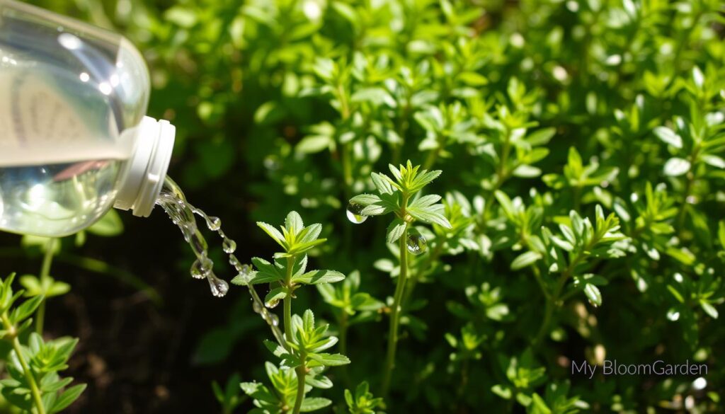 watering wormwood plants