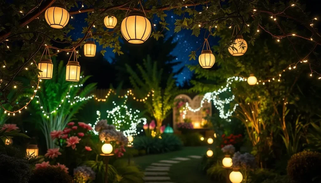 ethereal garden lighting