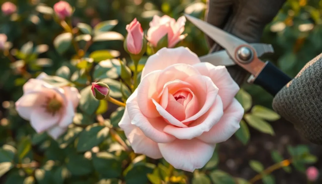 Belinda Dream rose pruning