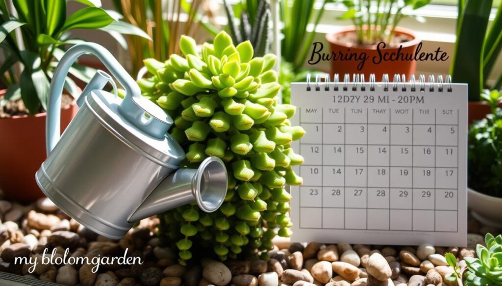 watering schedule for burro's tail succulent